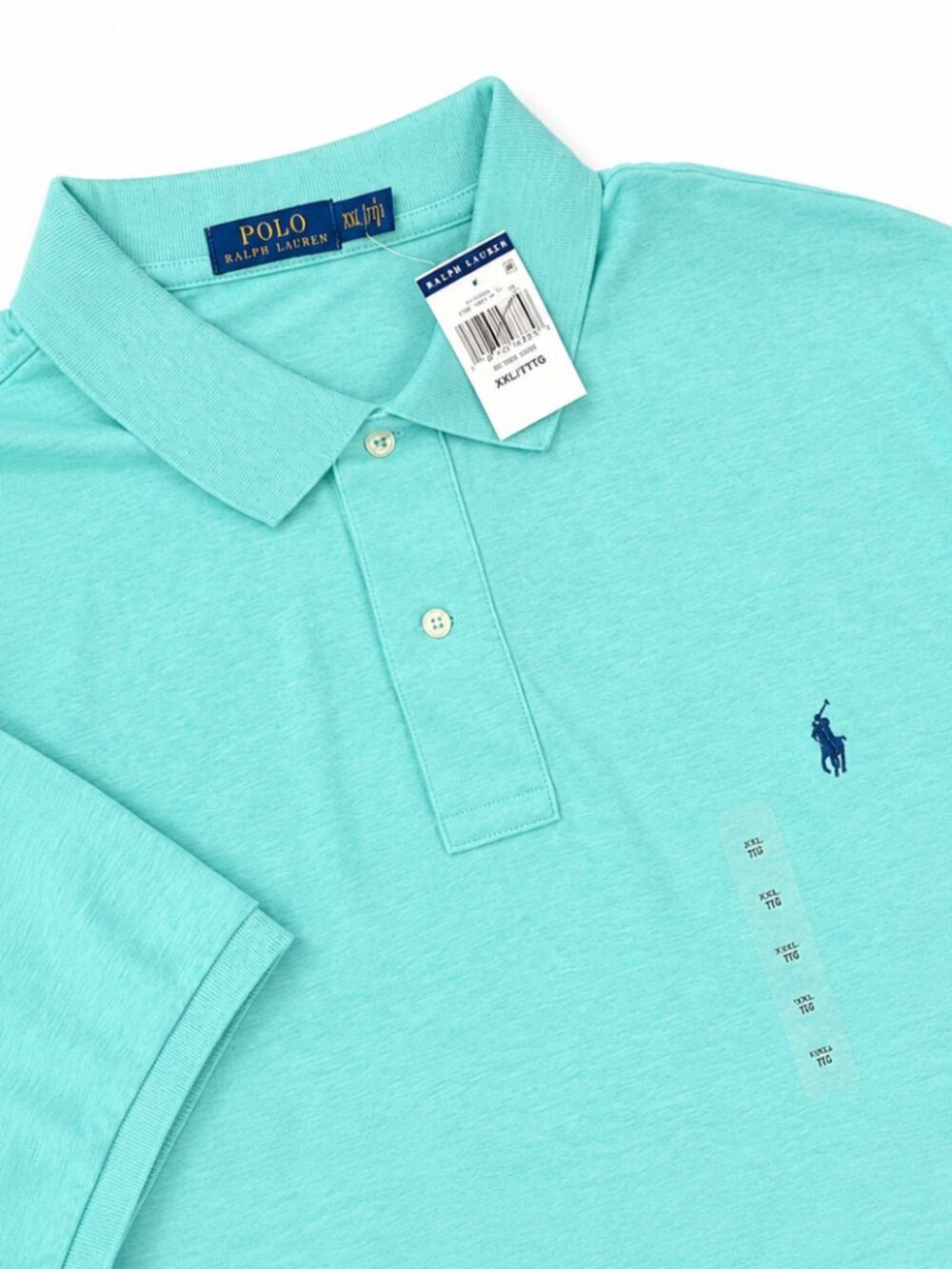 Polo Ralph Lauren Polo Shirt Men’s 2XLT NWT Aqua Blue Short Sleeve Pony Logo Big
